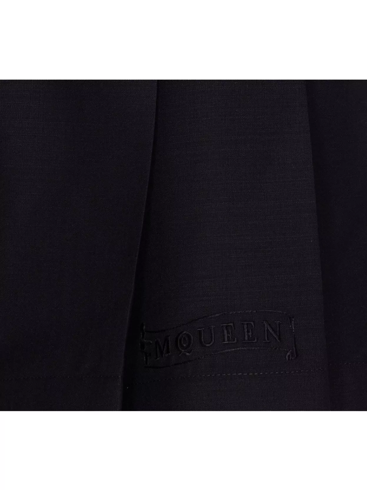Alexander Mcqueen Pleated Design Shorts With Belt Loops And Back Pockets
