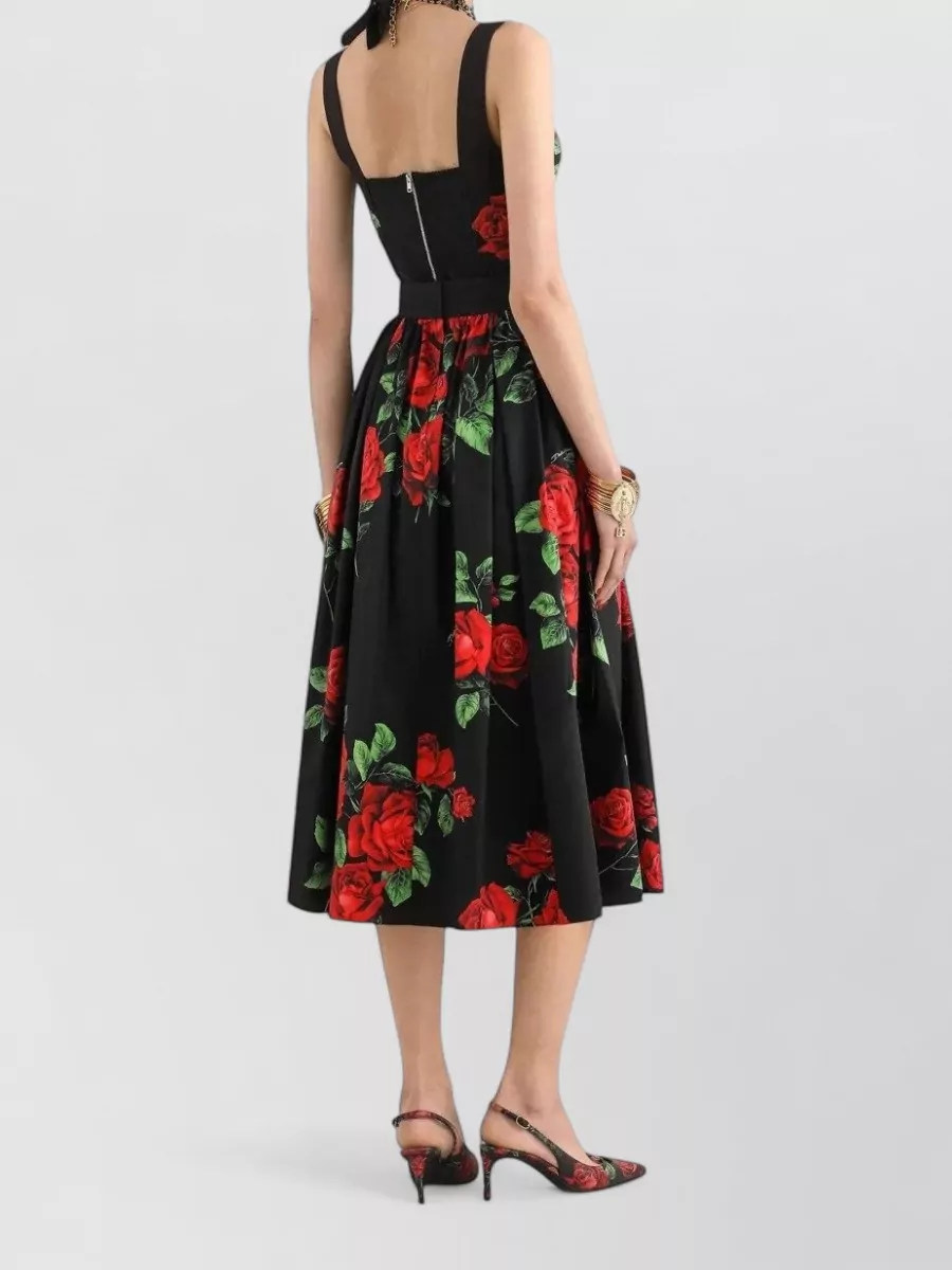 Dolce&Gabbana Floral-Print Cotton Maxi Skirt
