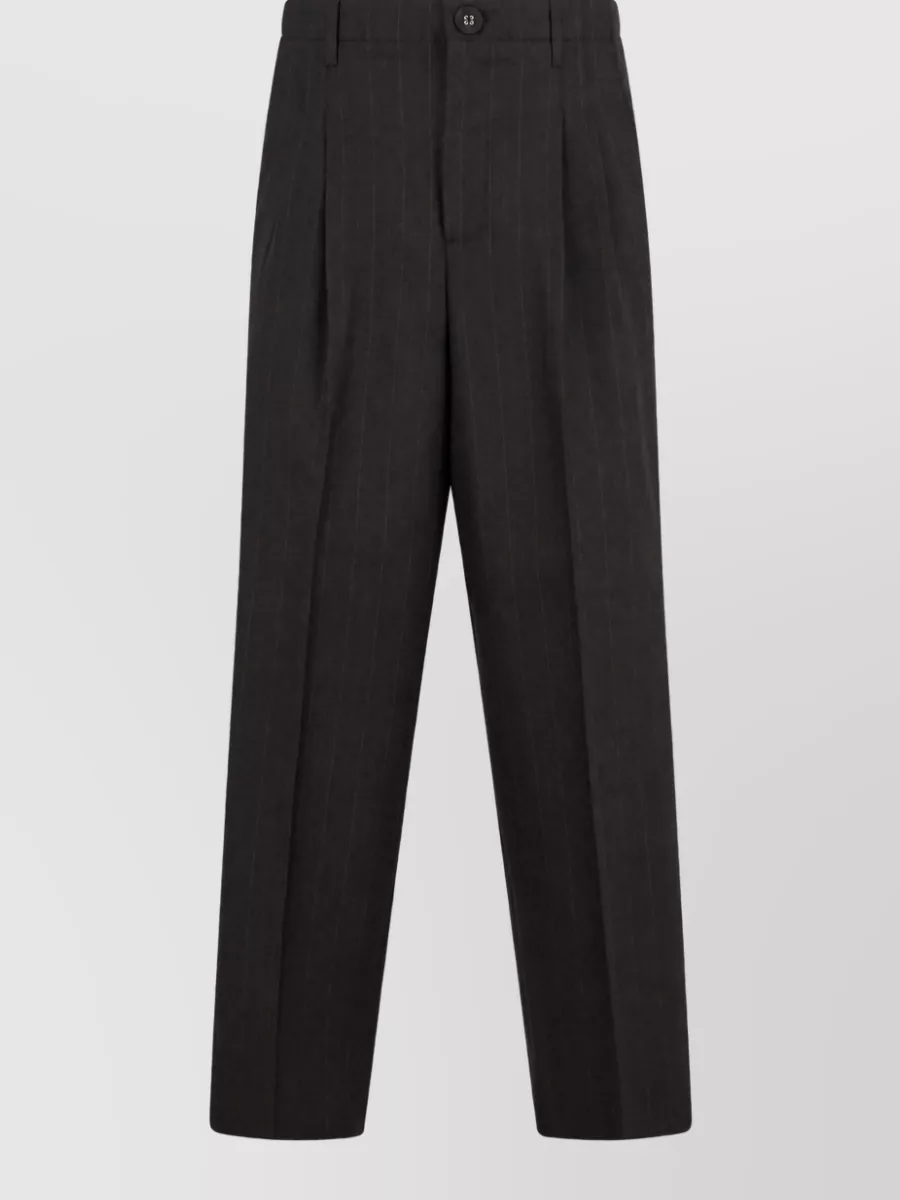Ami Paris virgin wool high-rise straight-leg trousers