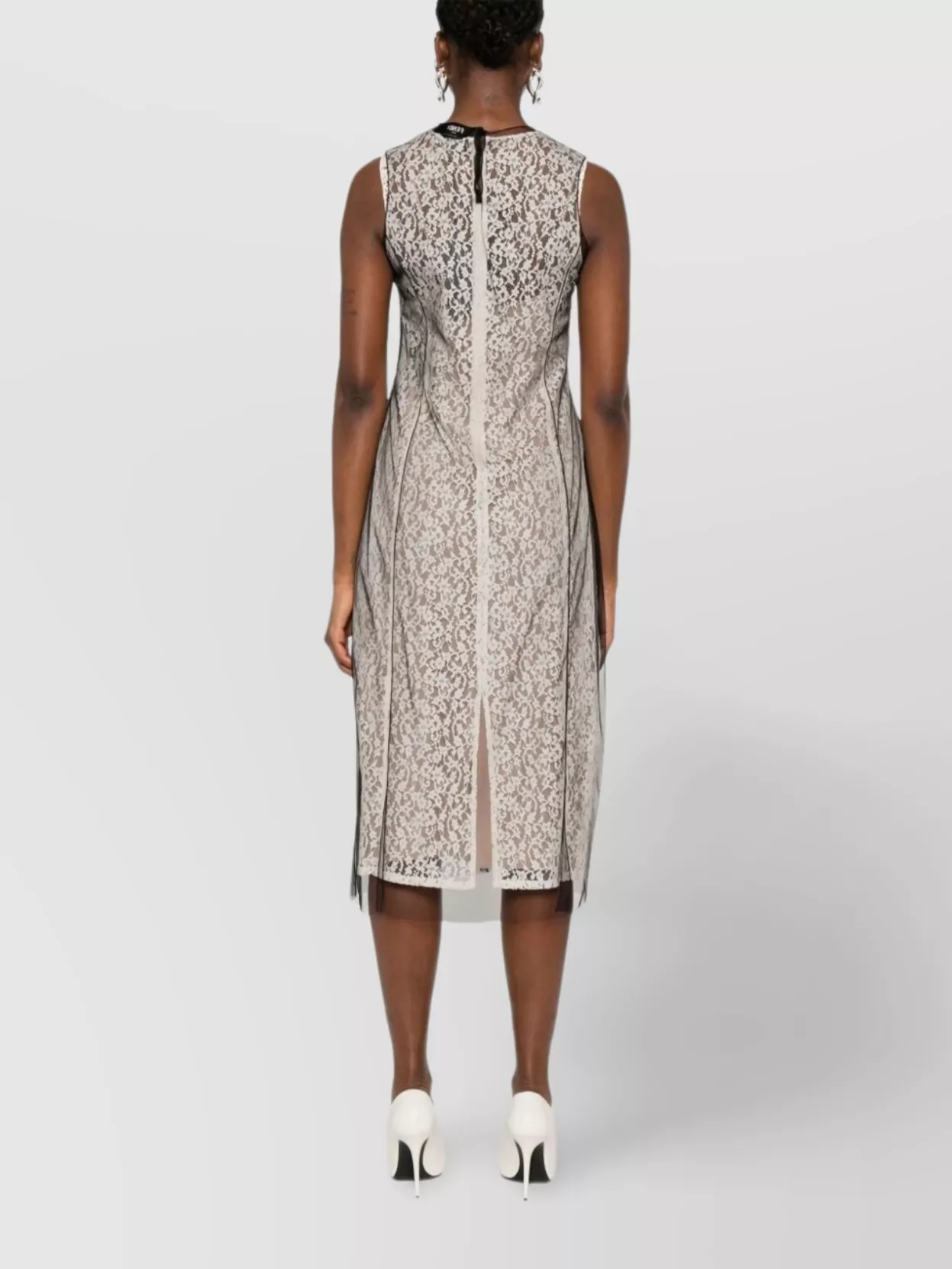 Fendi Lace Overlay Midi Dress