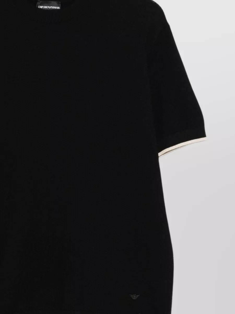 Emporio Armani Cotton Short-Sleeve Knitted T-Shirt