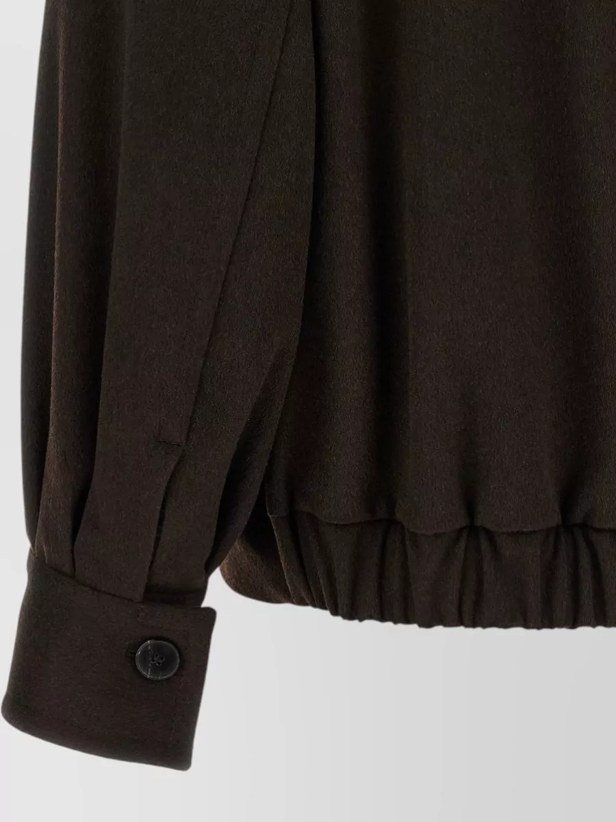Alberto Biani Wool Oversized Bomber Jacket