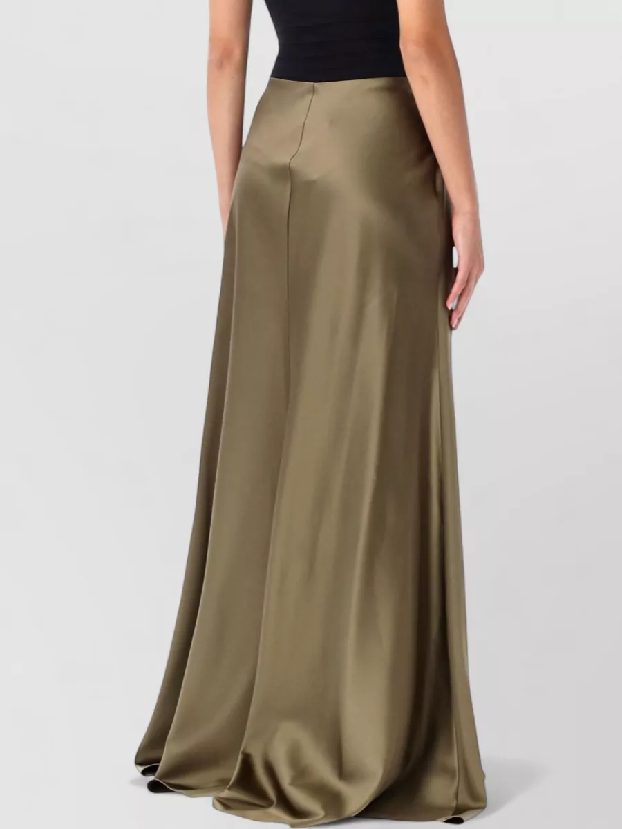 Ralph Lauren Acetate Masina Maxi Skirt