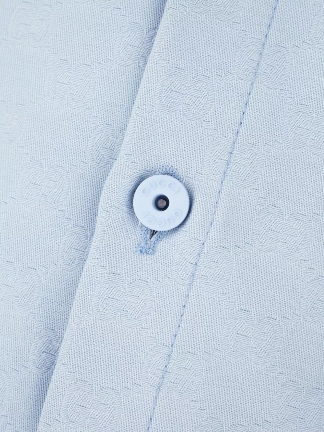 Gucci Light Cotton Shirt With Monogram Pattern