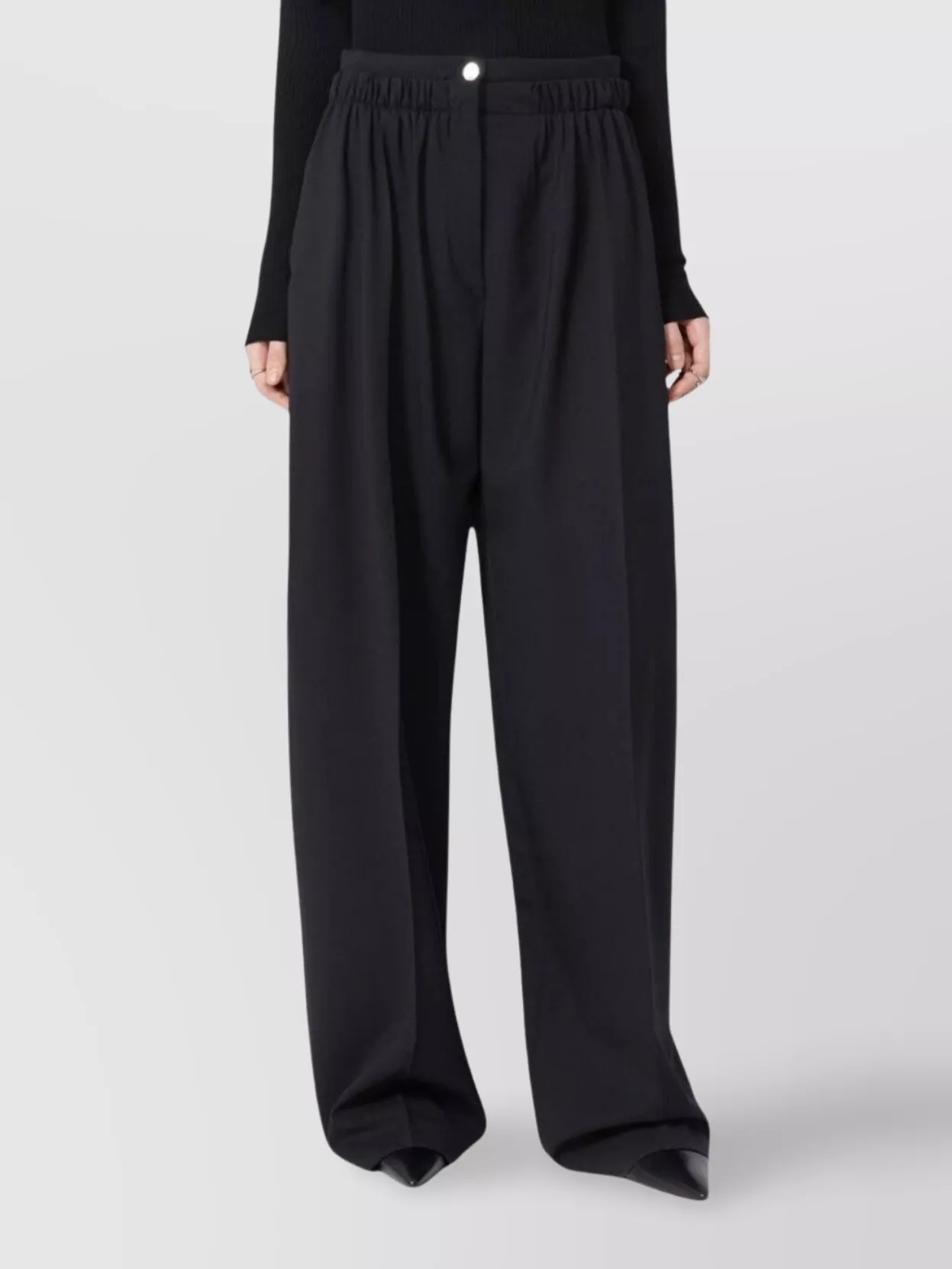 Sportmax Wide-Leg Trousers Double Waistband