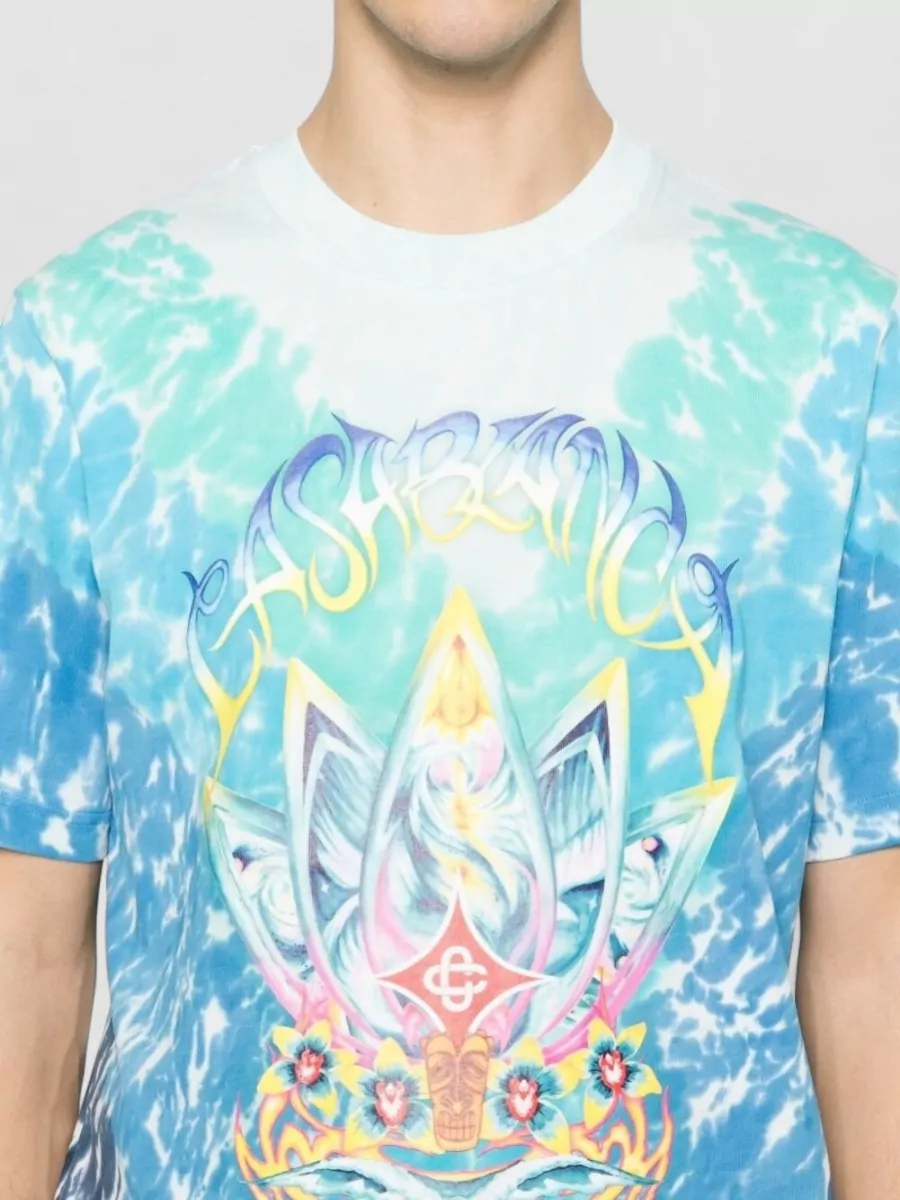 Casablanca Tie-Dye Cotton T-Shirt
