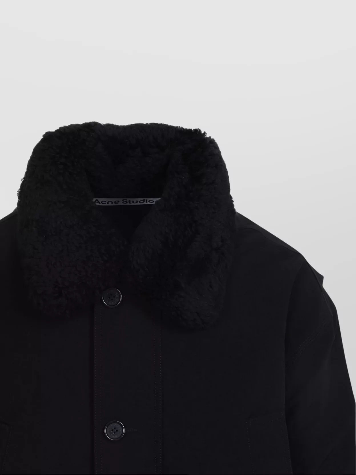 Acne Studios Luxurious Jacket With Faux Fur Collar