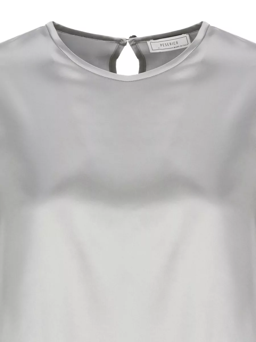 Peserico Silk Long-Sleeve Blouse