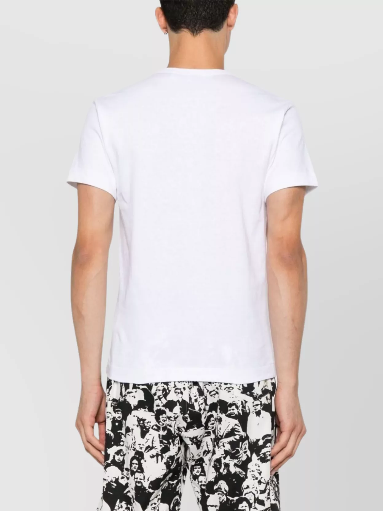 Comme Des Garçons Embroidered Hearts Cotton T-Shirt