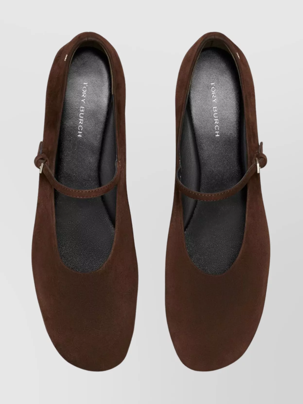 Tory Burch Suede Mary Jane Strap Ballerina Flats