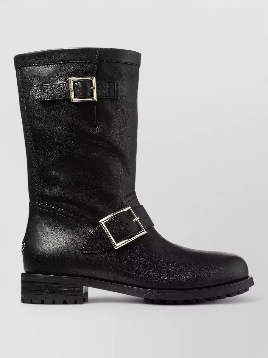 Jimmy Choo Leather Mid-Calf Boots