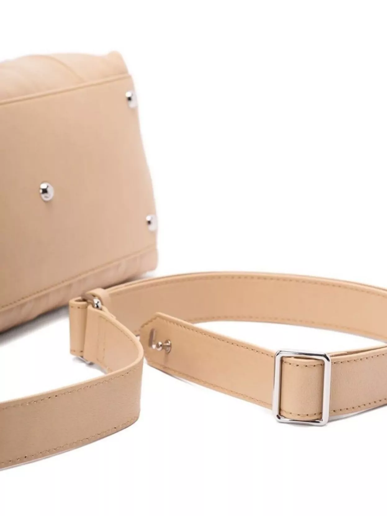 Zanellato Pleated Leather Tote Bag Stud Embellishment