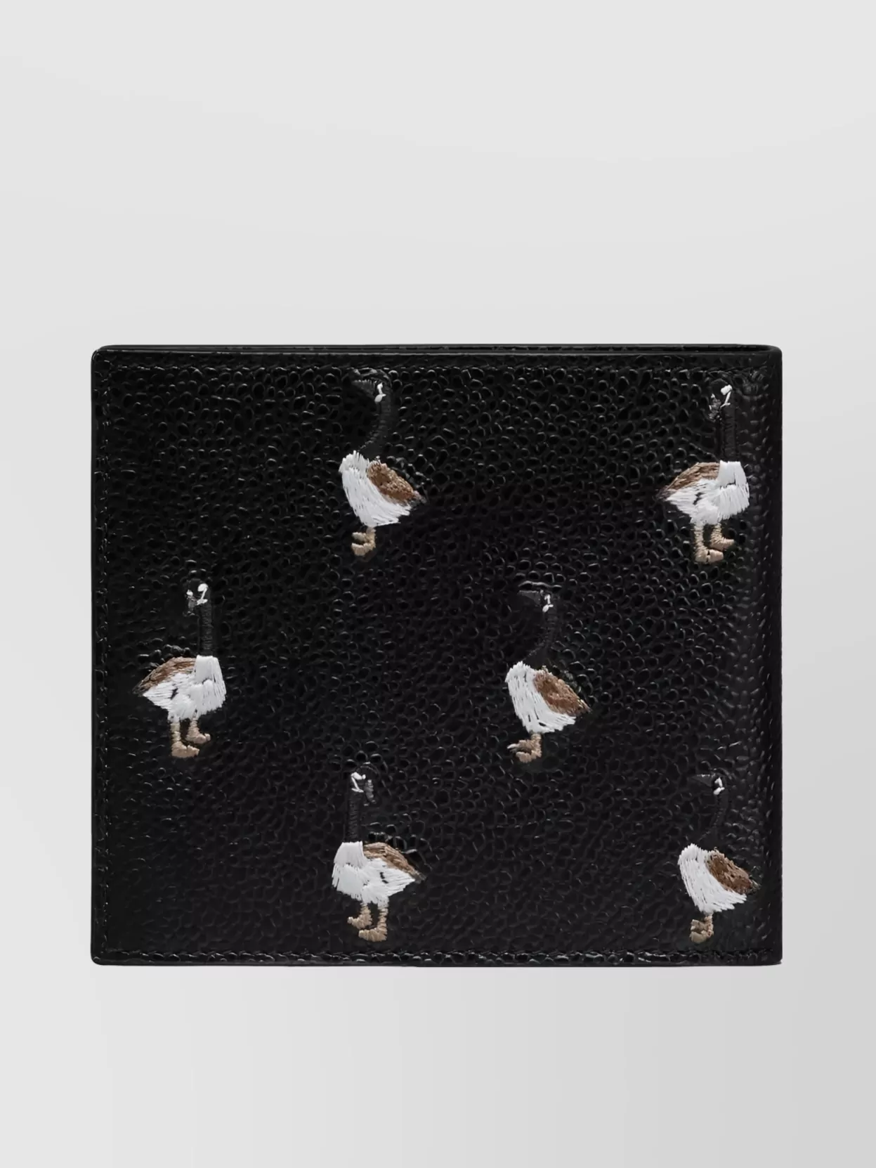 Thom Browne Embroidered Goose Half Drop Pebble Grain Leather