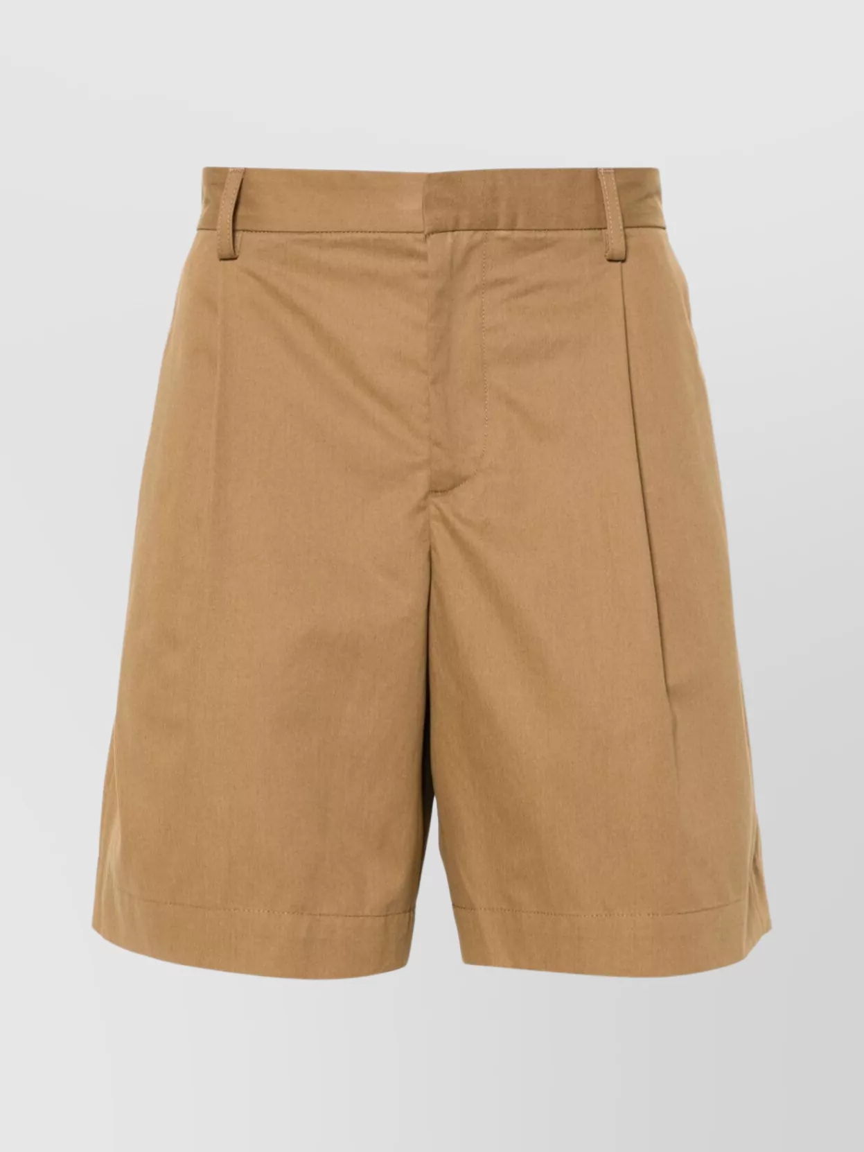 Shop Apc Pleated Waist Belted Shorts With Pockets