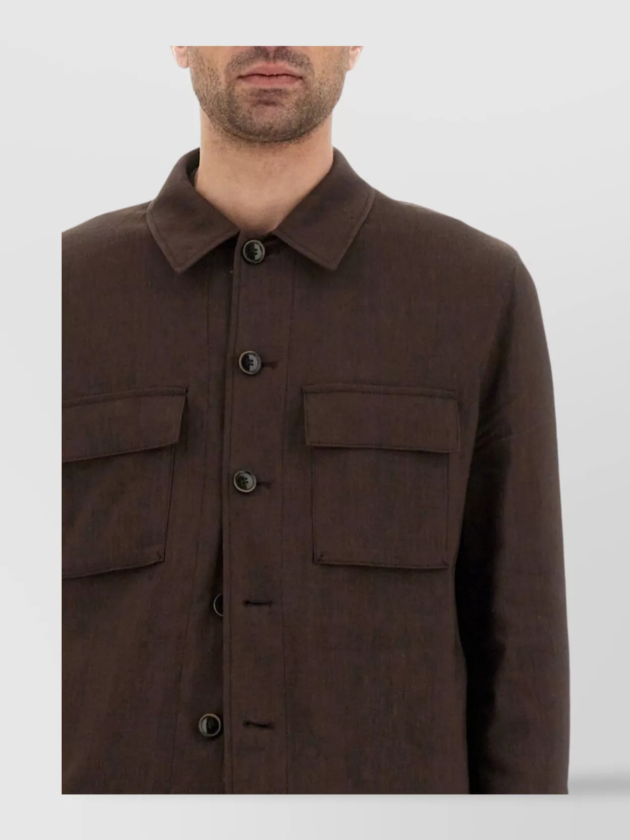 Hugo Boss Overshirt With Long Sleeves And Chest Pockets