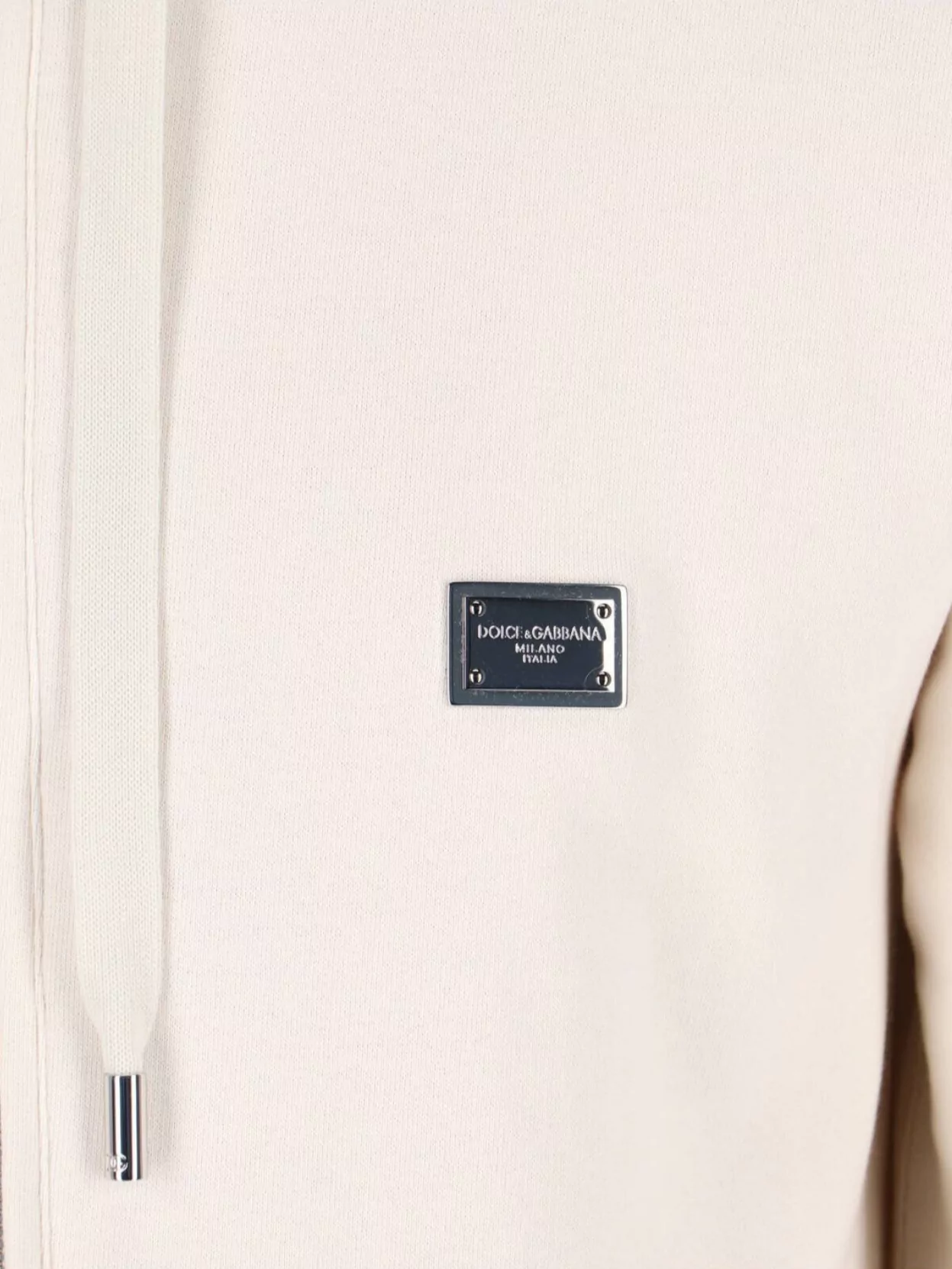 Dolce&Gabbana Hooded Sweatshirt With Drawstring And Ribbed Cuffs