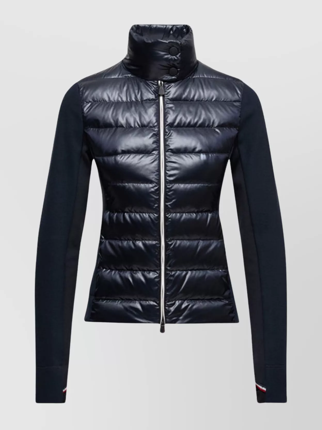 Moncler Insulated Zip Sweatshirt For Outdoor Activities In Black