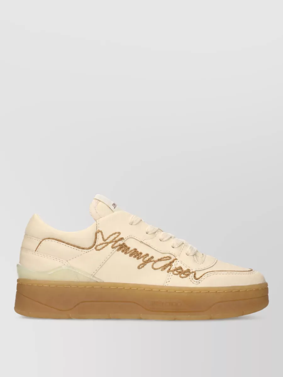 Jimmy Choo Leather Lace-Up Sneakers