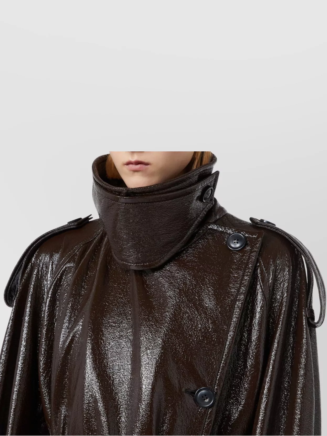 Sportmax Long Trench Coat Glossy Finish