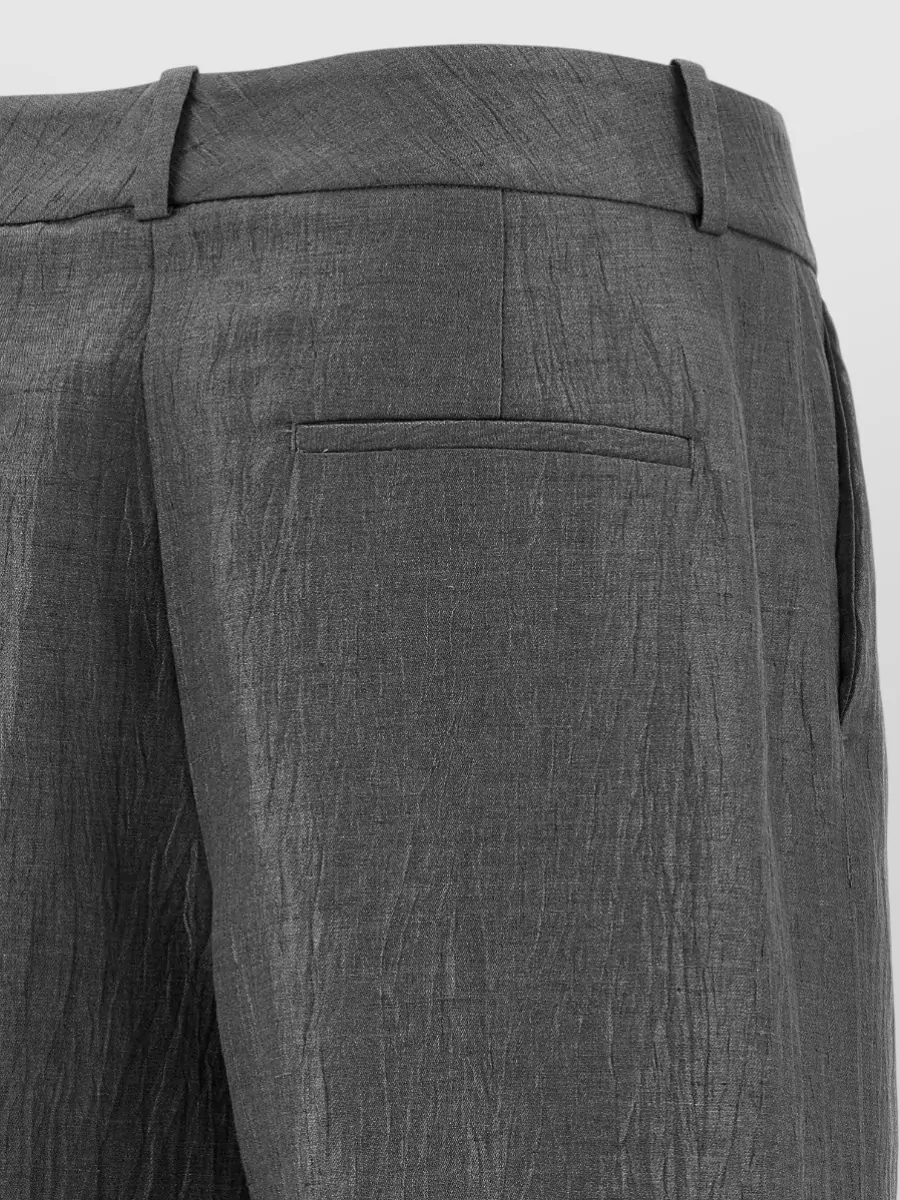 Peserico Linen Wide-Leg Tailored Trousers