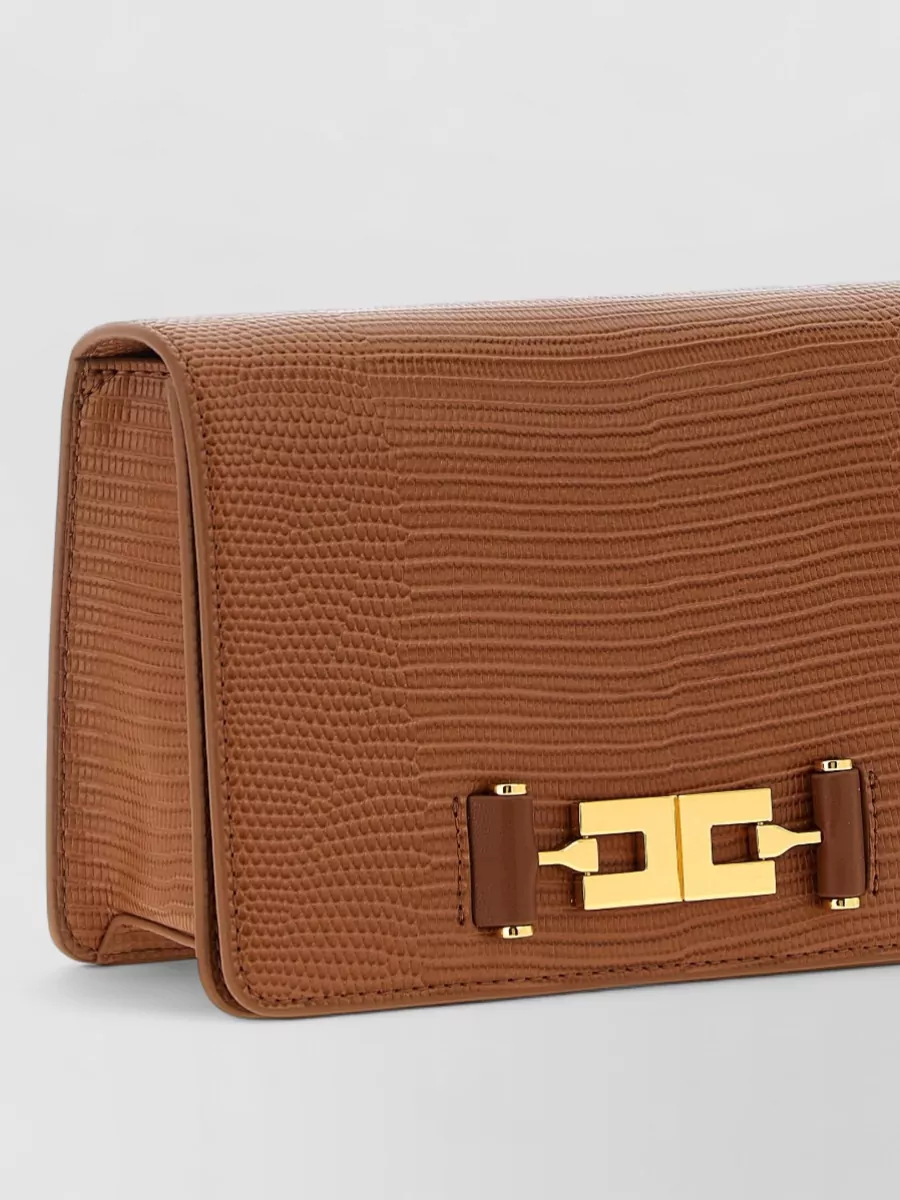 Elisabetta Franchi Lizard Effect Cross-Body Bag