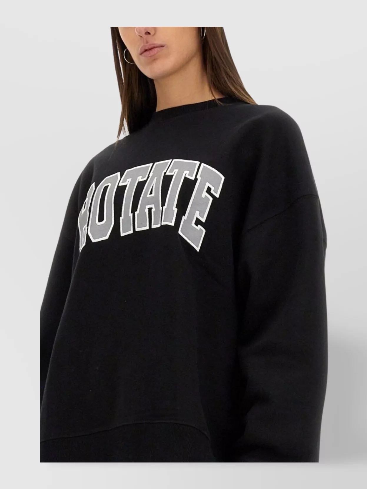 Rotate Birger Christensen Logo Crew Neck Oversize Knitwear