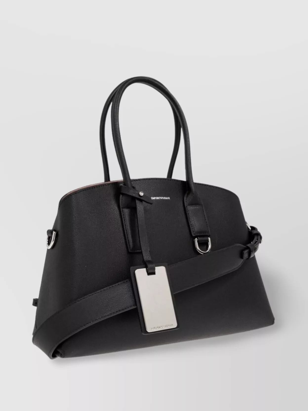 Emporio Armani Medium Tote Bag In Recycled Leather