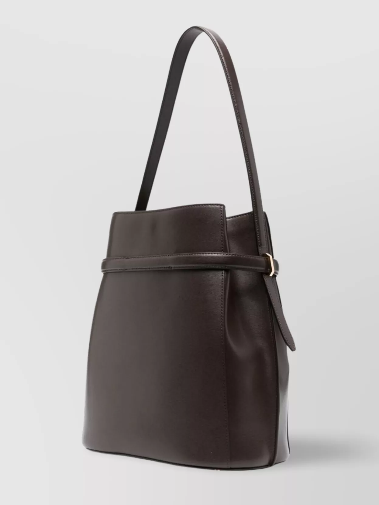 Totême Bucket Bag Leather Strap Belted