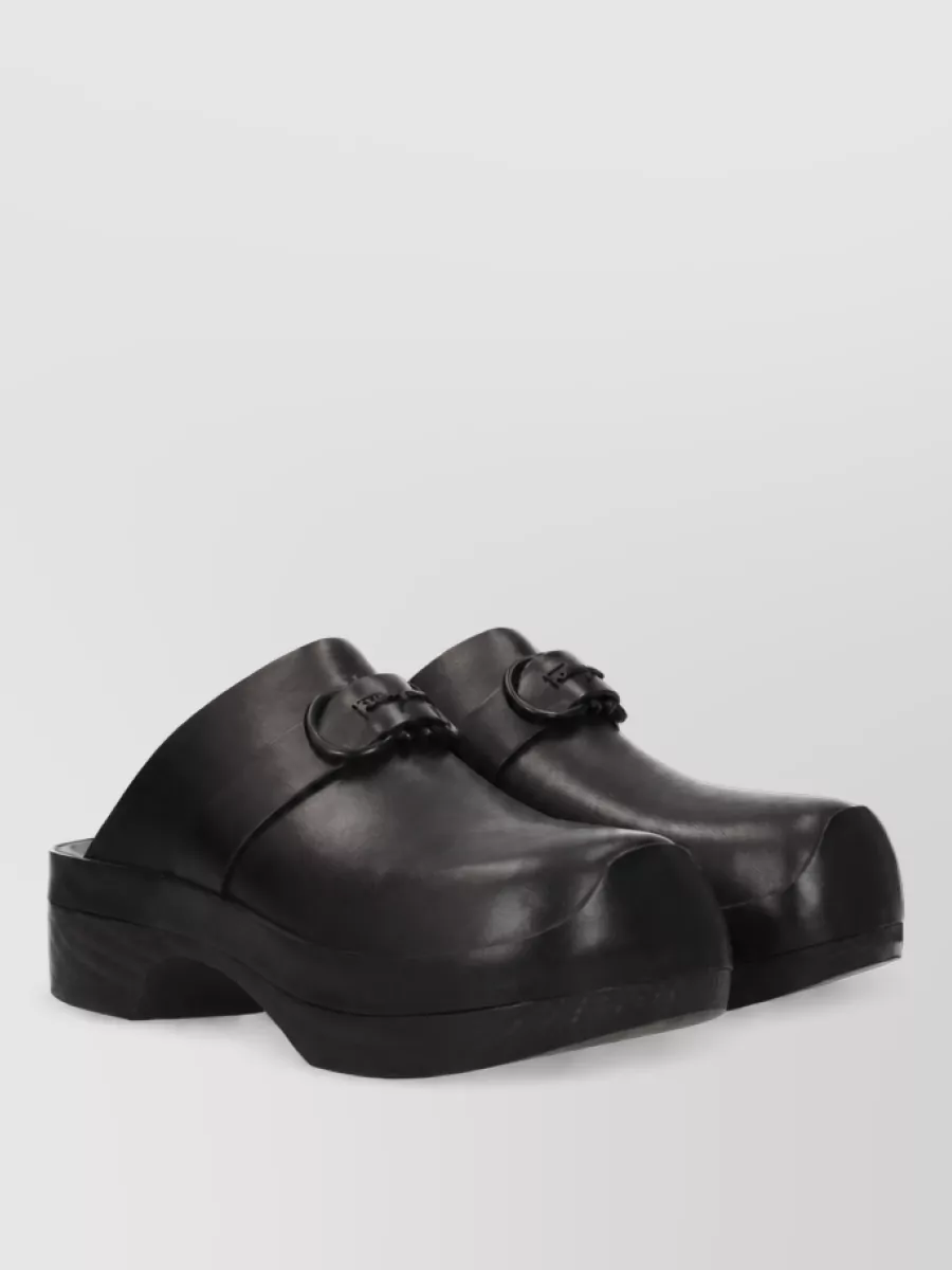 Ferragamo Leather Mules