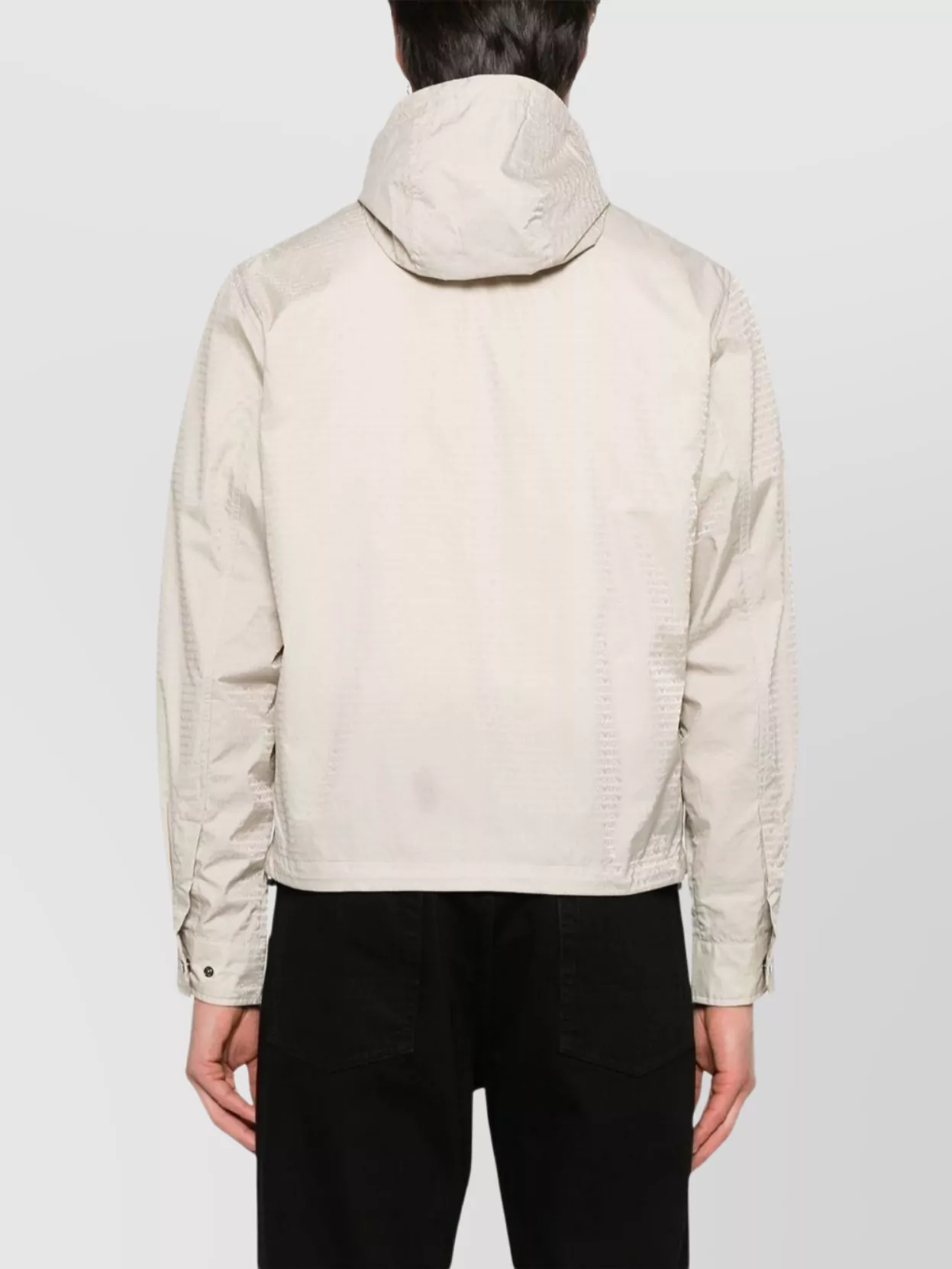 Emporio Armani Nylon Jacket With Adjustable Hem And Detachable Hood
