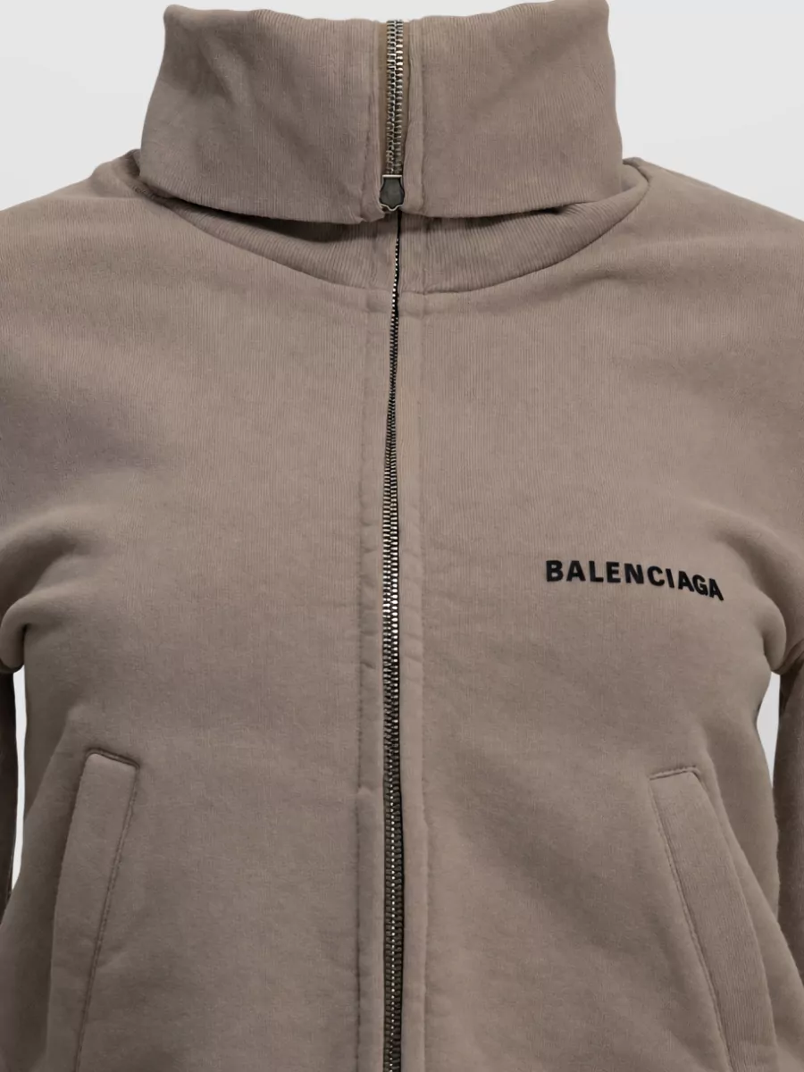 Balenciaga Zipped Cotton Sweatshirt