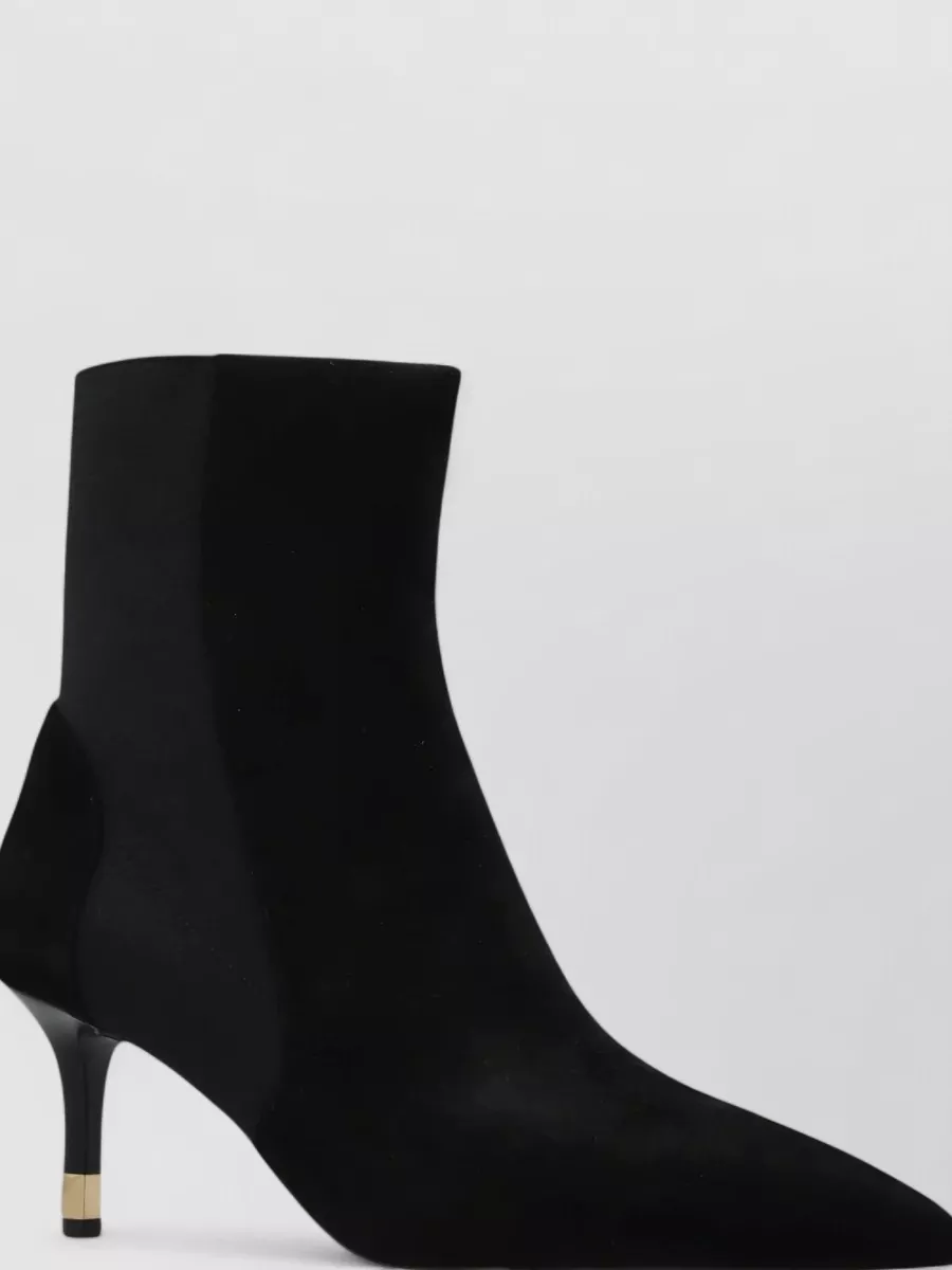 Furla Suede Pointed-Toe Kitten-Heel Ankle Boots