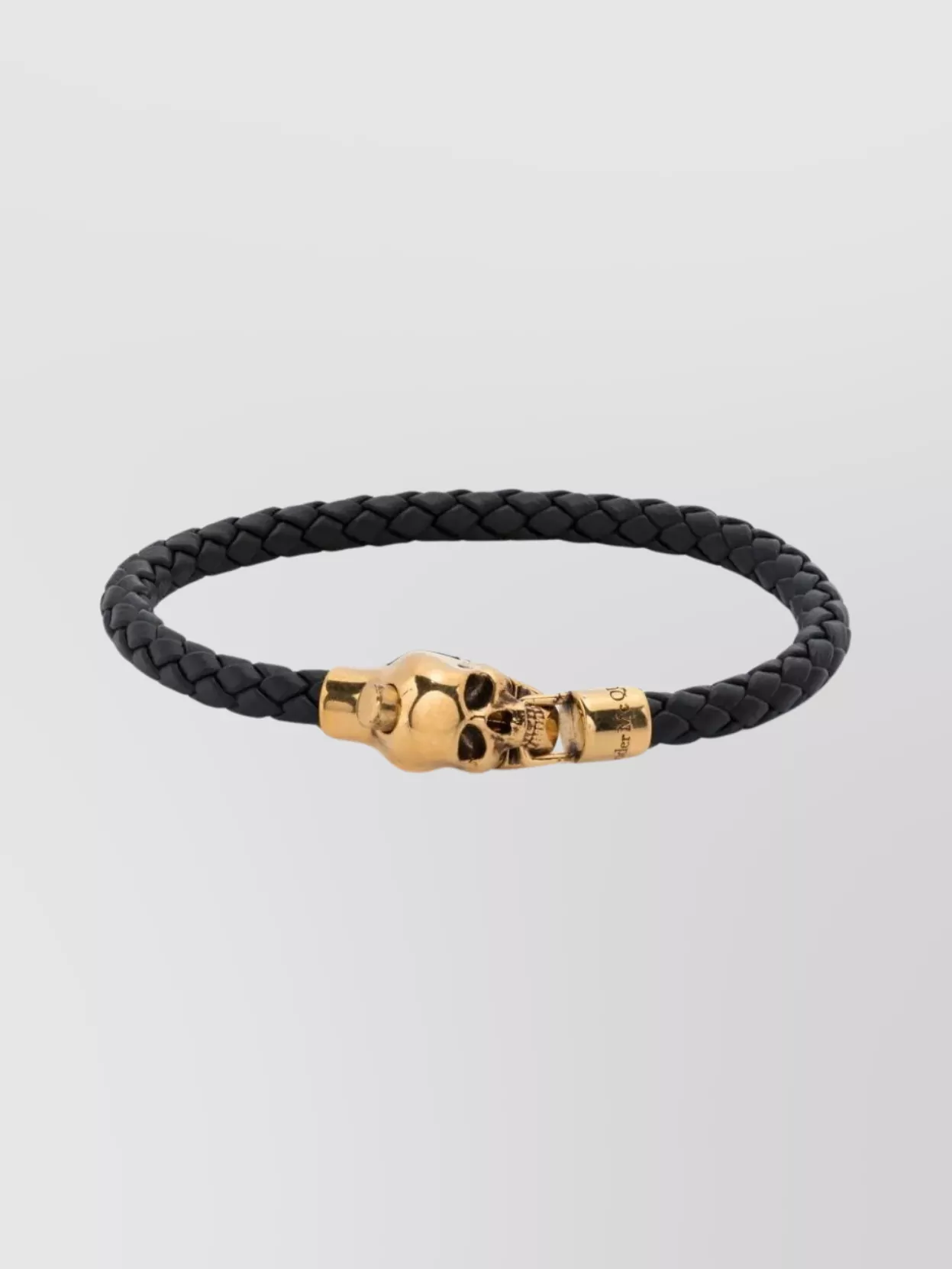 Shop Alexander Mcqueen Metal Skull Braided Bracelet