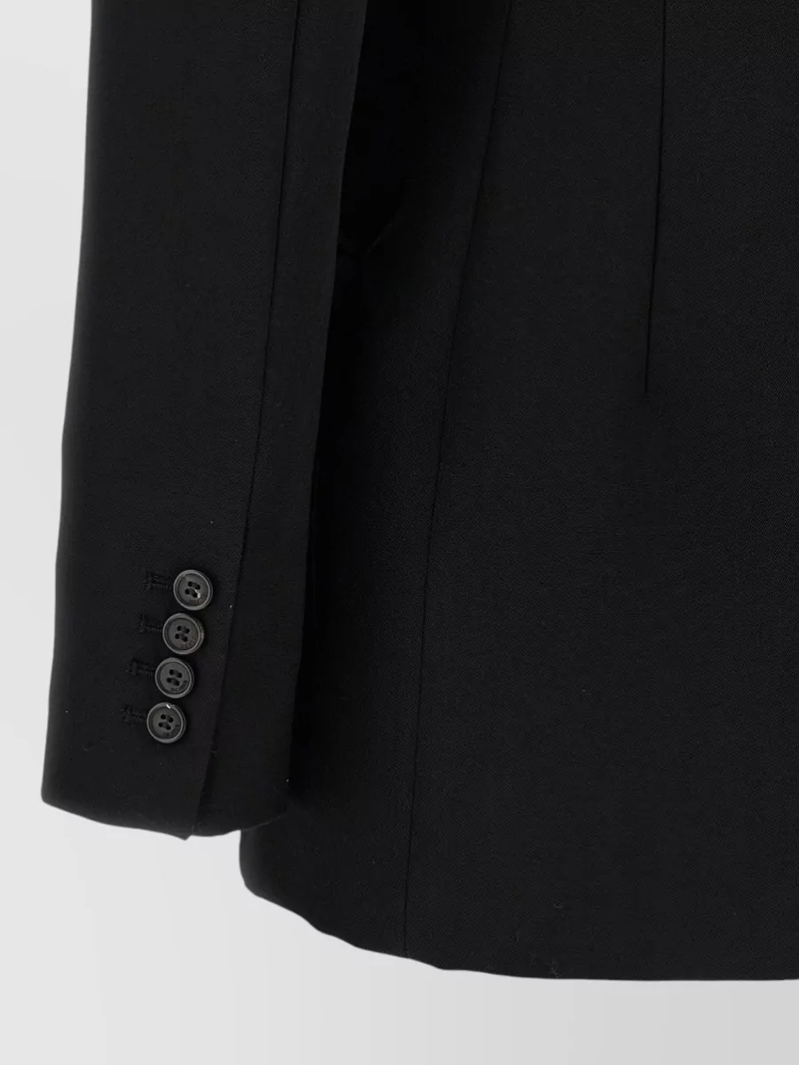 The Attico Feather-Trim Single-Breasted Wool Blazer
