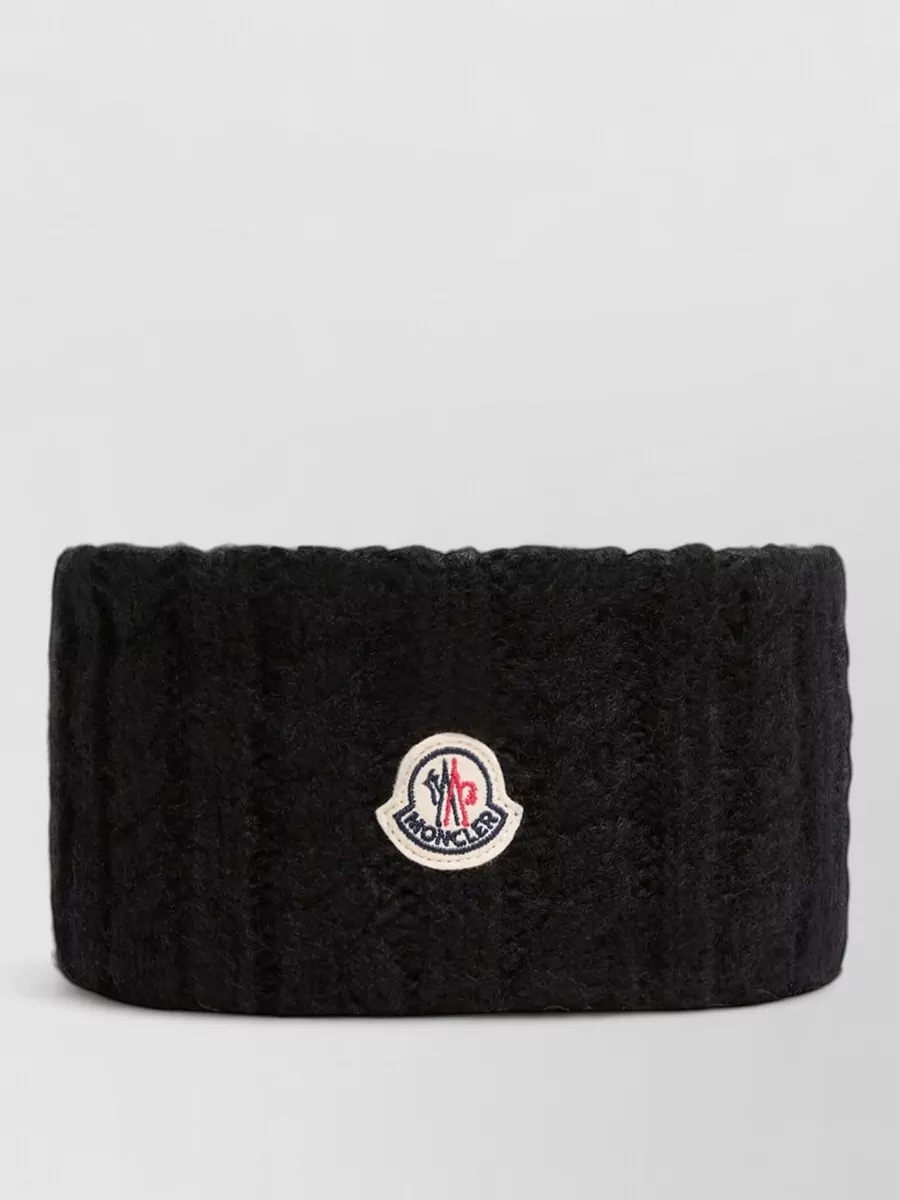 Moncler alpaca wool cable knit headband