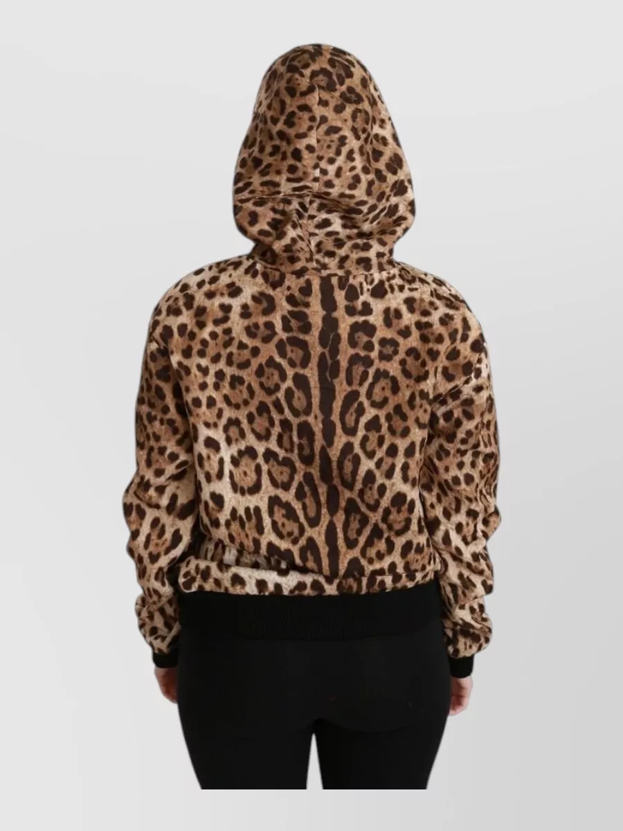 Dolce&Gabbana Studded Leopard-Print Hoodie