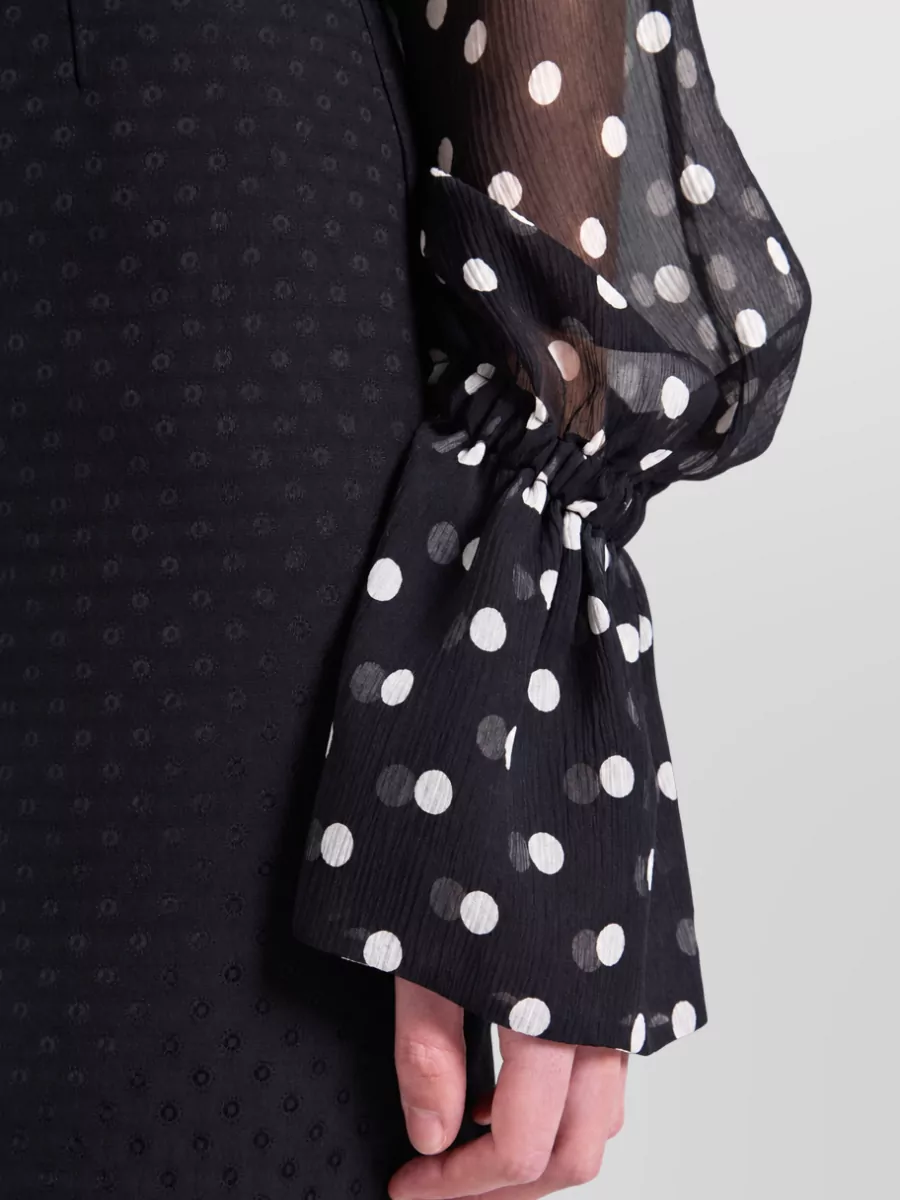 Nina Ricci Silk Long-Sleeve Blouse