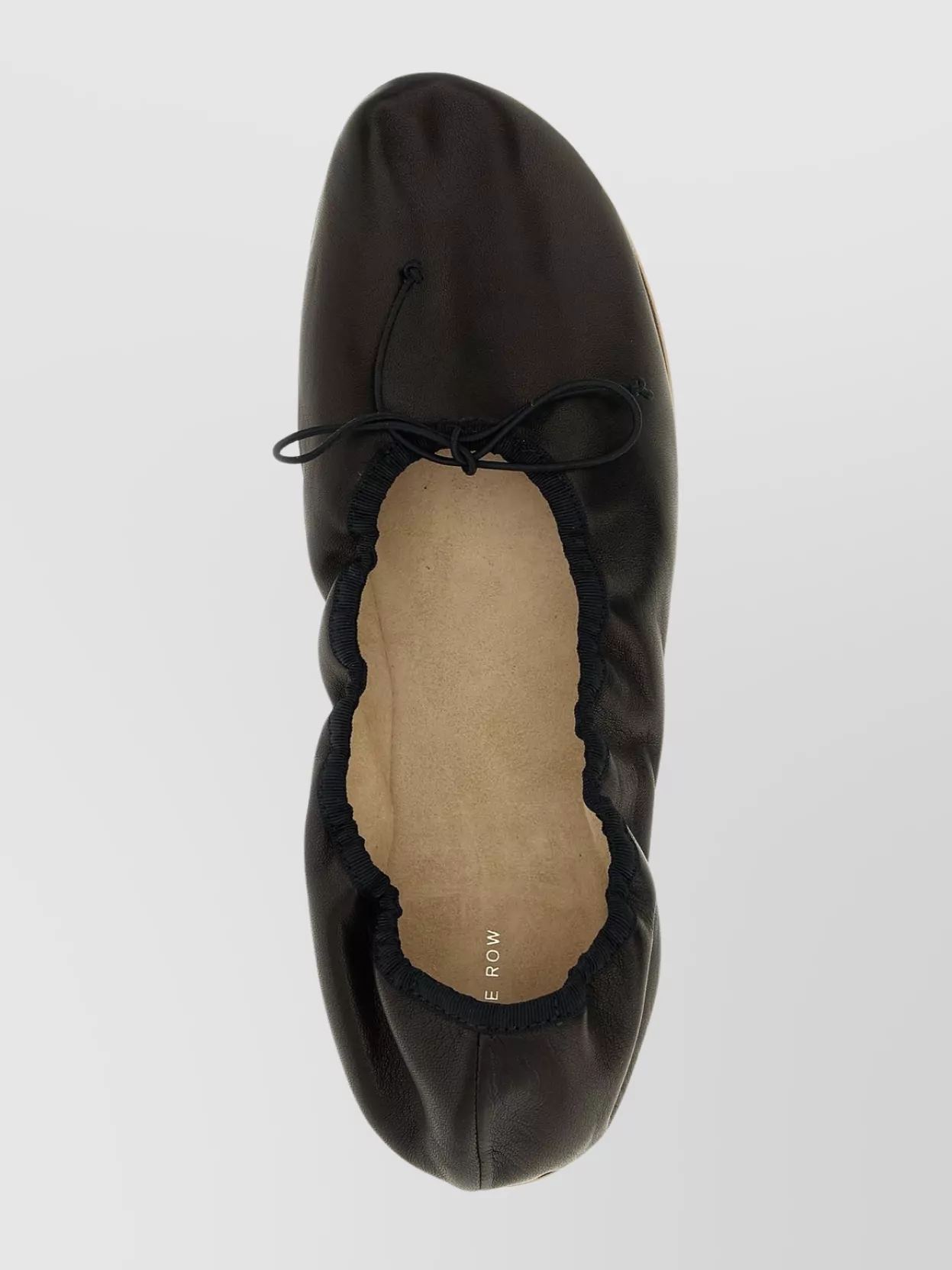 The Row Round Toe Ballet Flats With Bow Detail