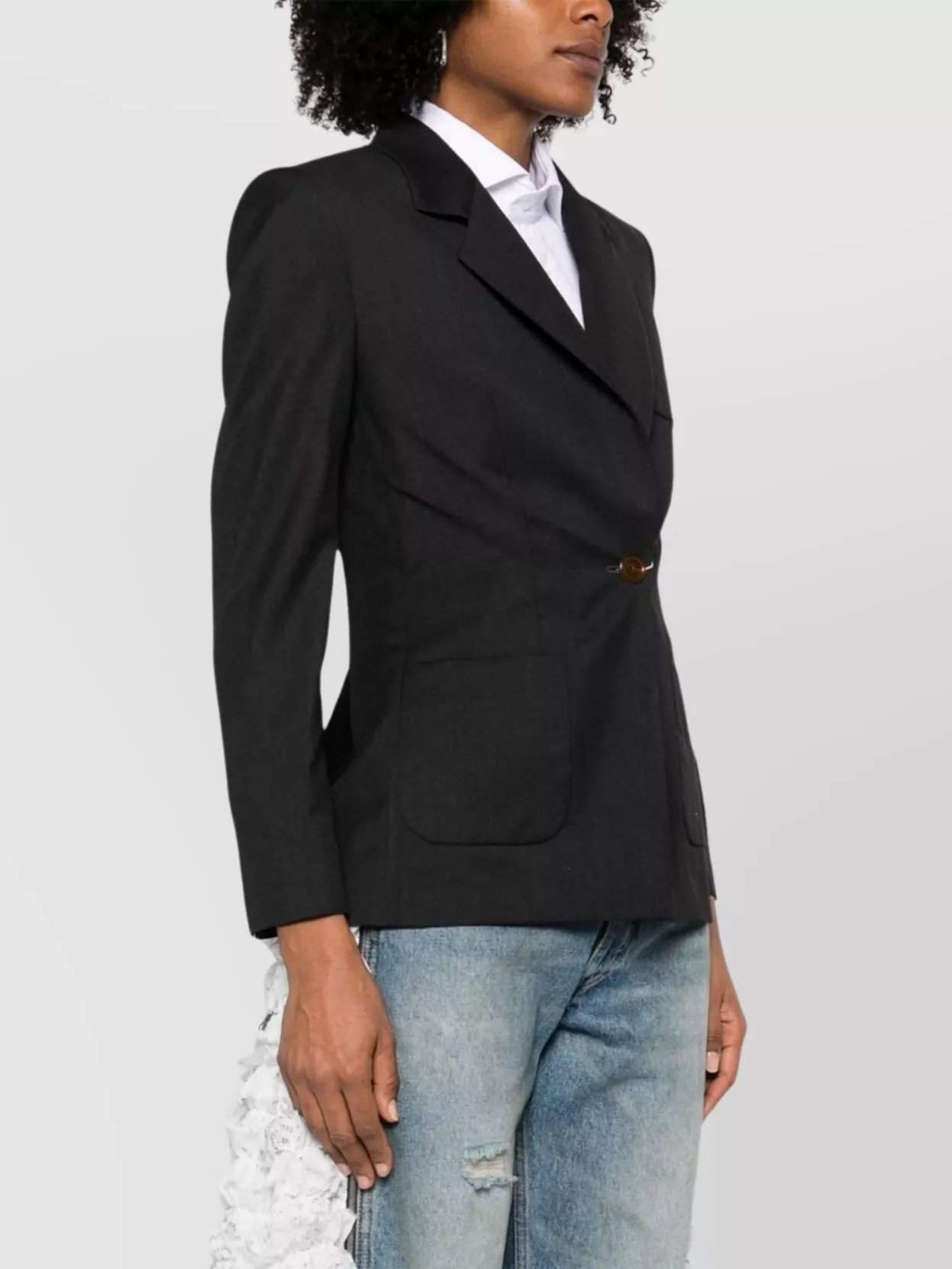 Vivienne Westwood Tailored Jacket With Buttoned Cuffs And Rear Vents