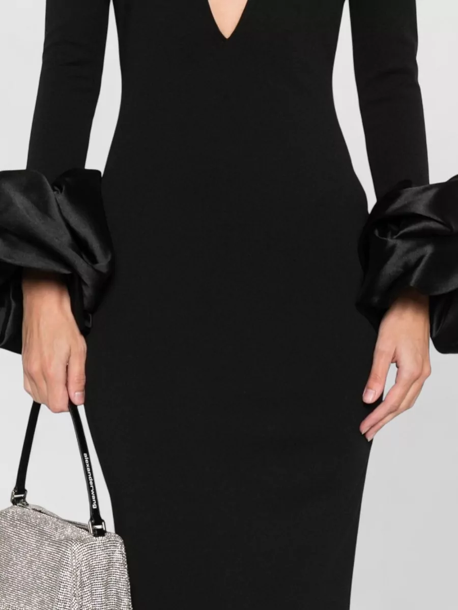 Solace London V-Neck Long-Sleeve Maxi Dress