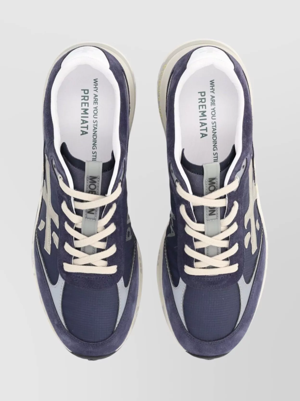 Premiata Stylish Sneakers With Suede And Mesh