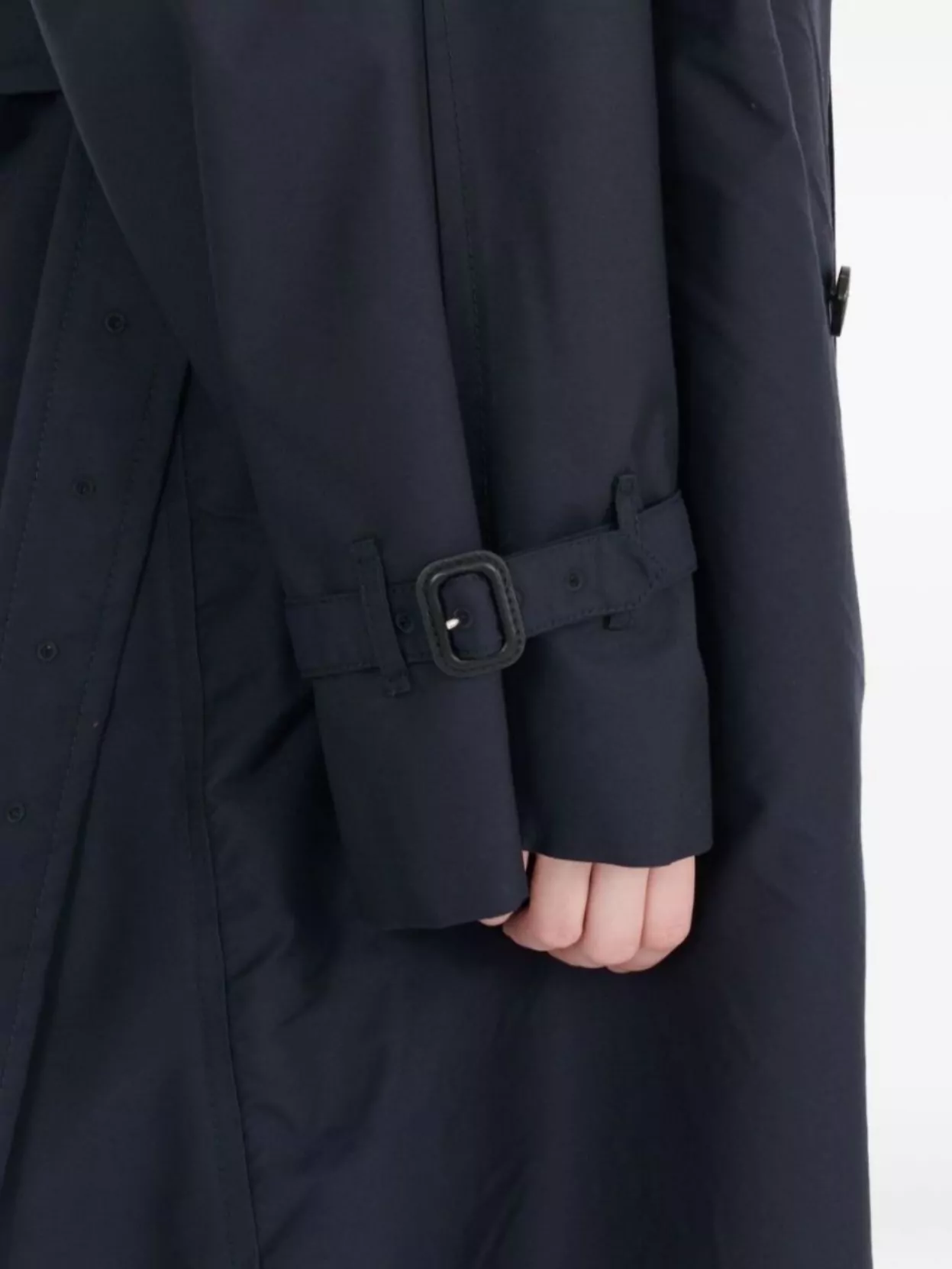 Maison Margiela Long Belted Trench Coat Featuring Epaulettes