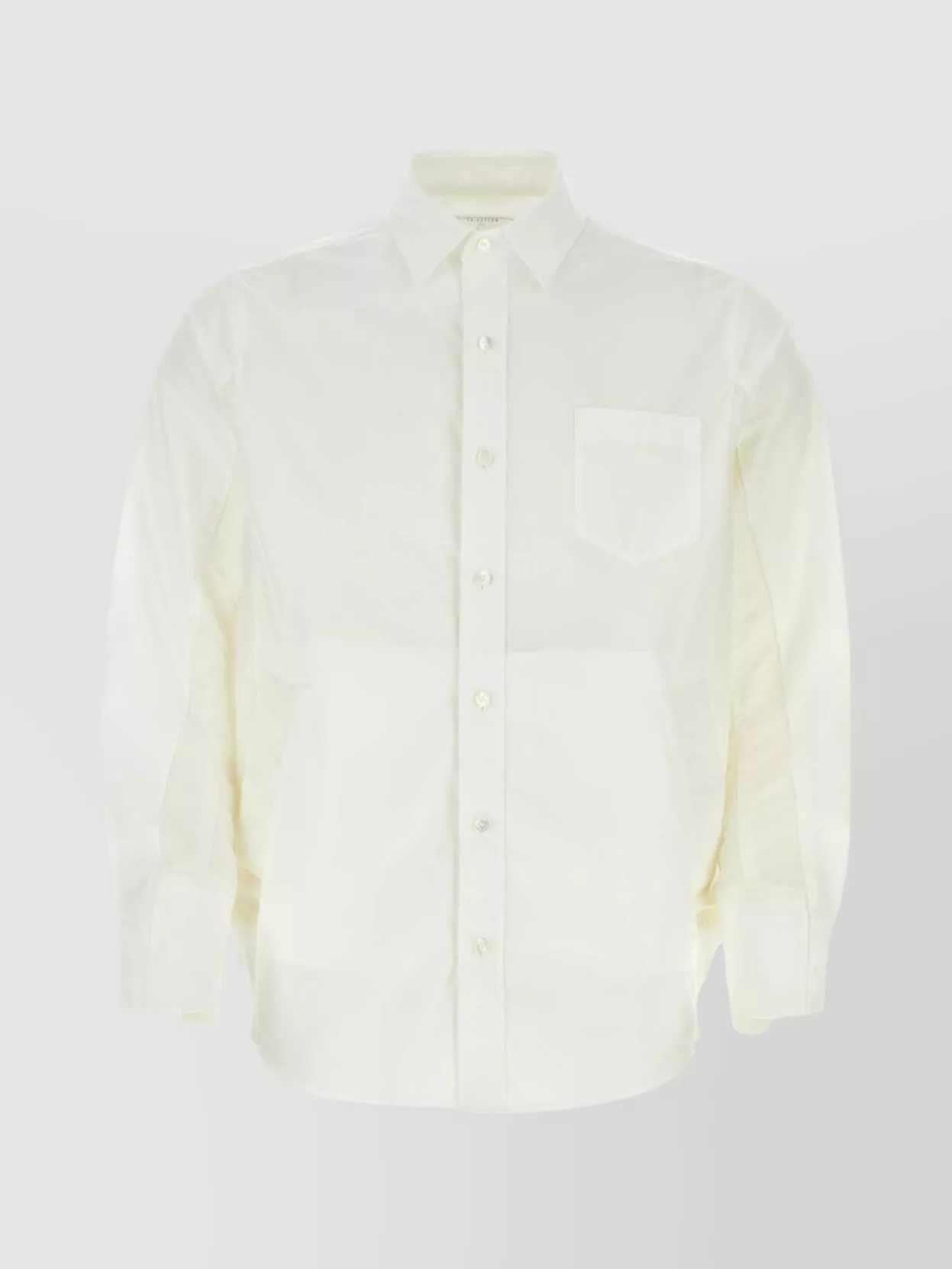 Shop Sacai Pointed Collar Shirt With Front Pocket