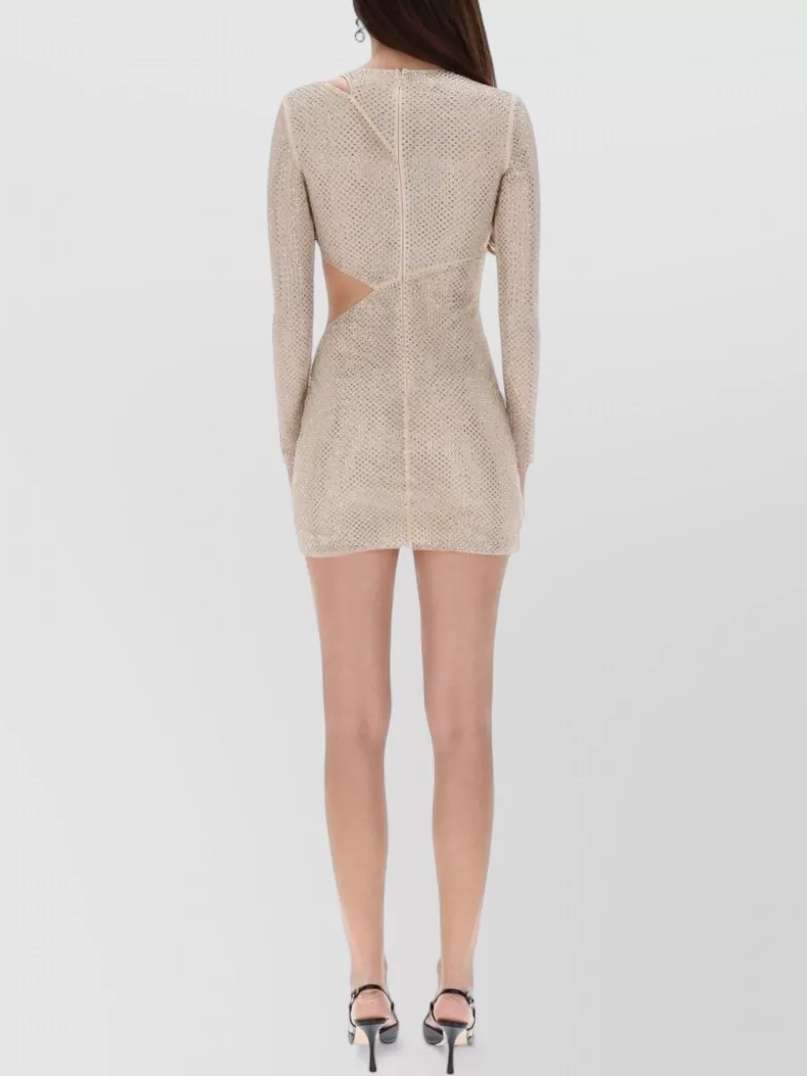 Self-Portrait Rhinestone Mini Dress