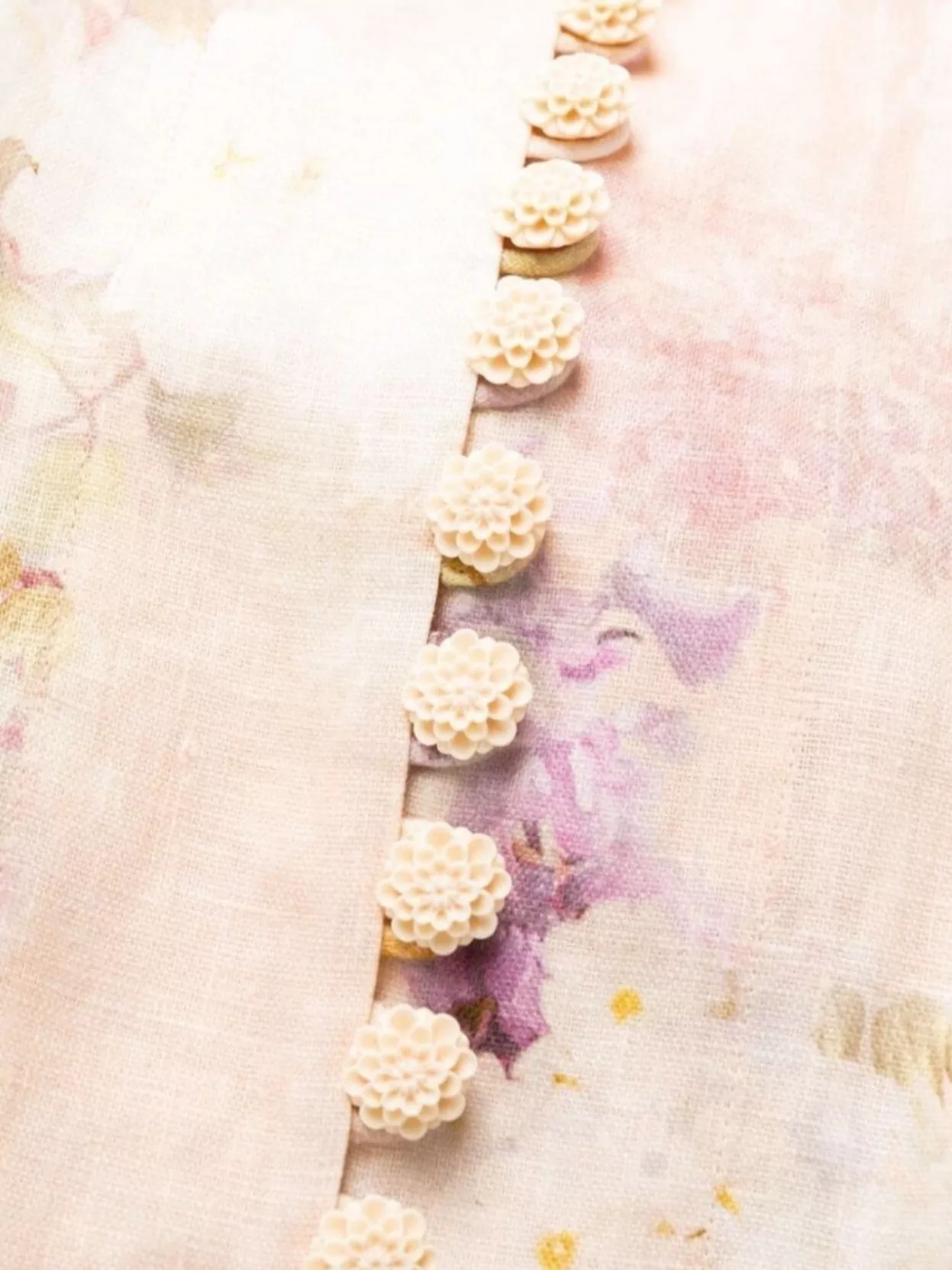 Zimmermann Buttoned Floral Midi Dress
