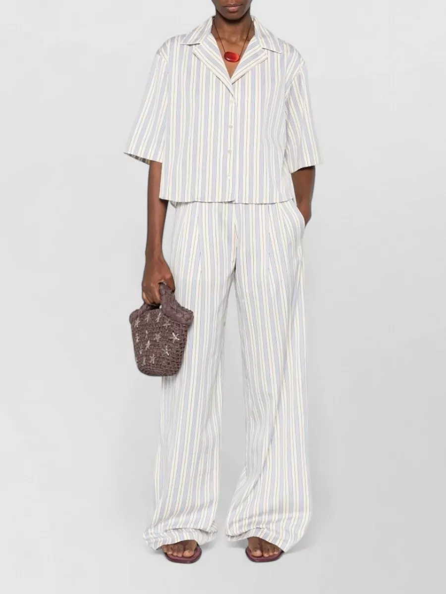 Forte Forte Striped Wide-Leg Trousers