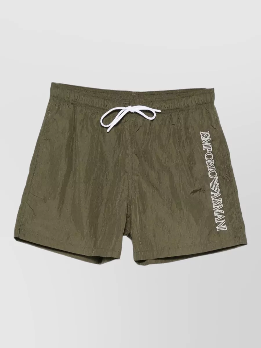 Emporio Armani Crinkled Drawstring Swim Shorts