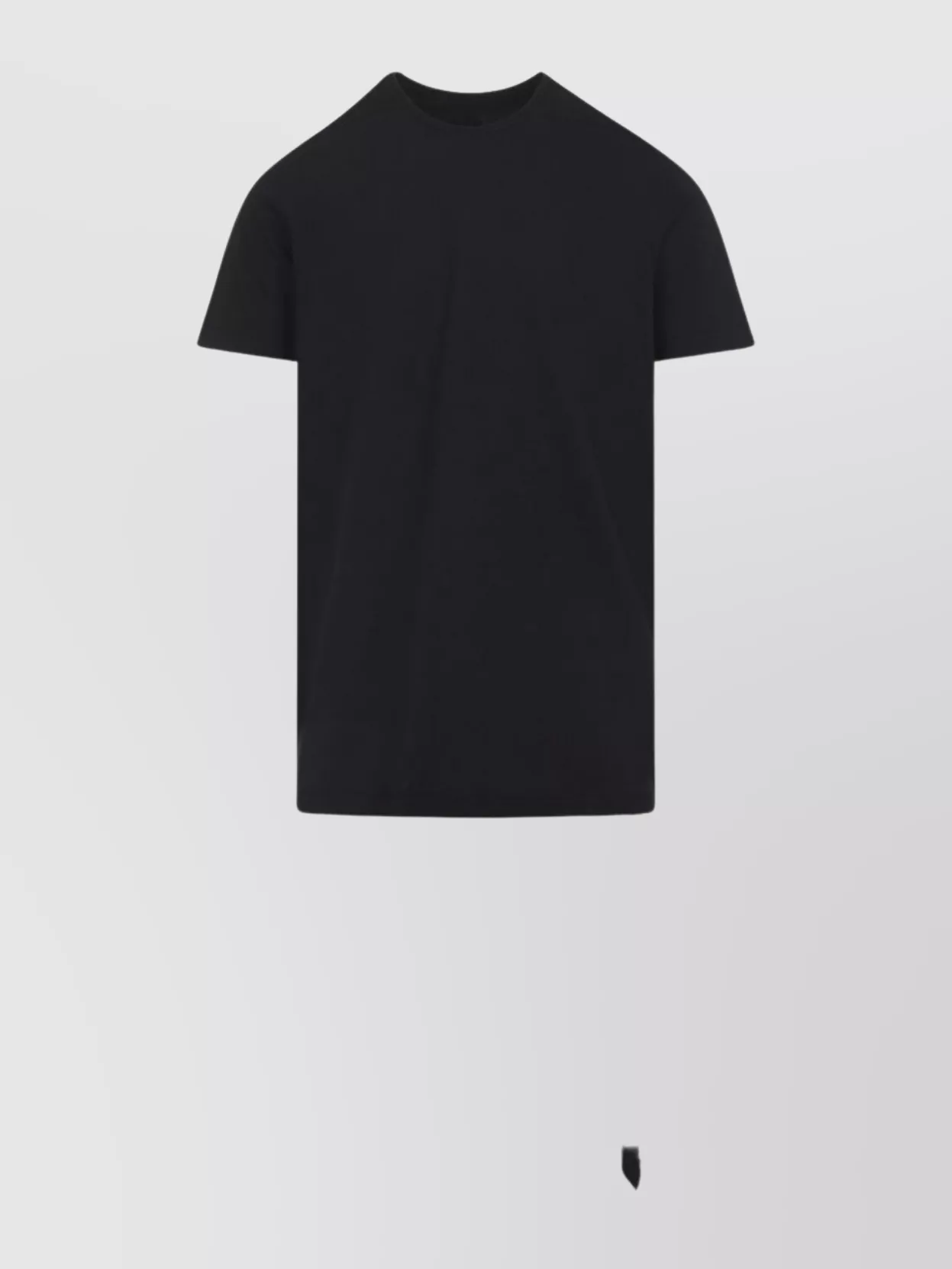 Rick Owens Drkshdw Asymmetric Hem Short Sleeve Round Neck T-shirt In Black