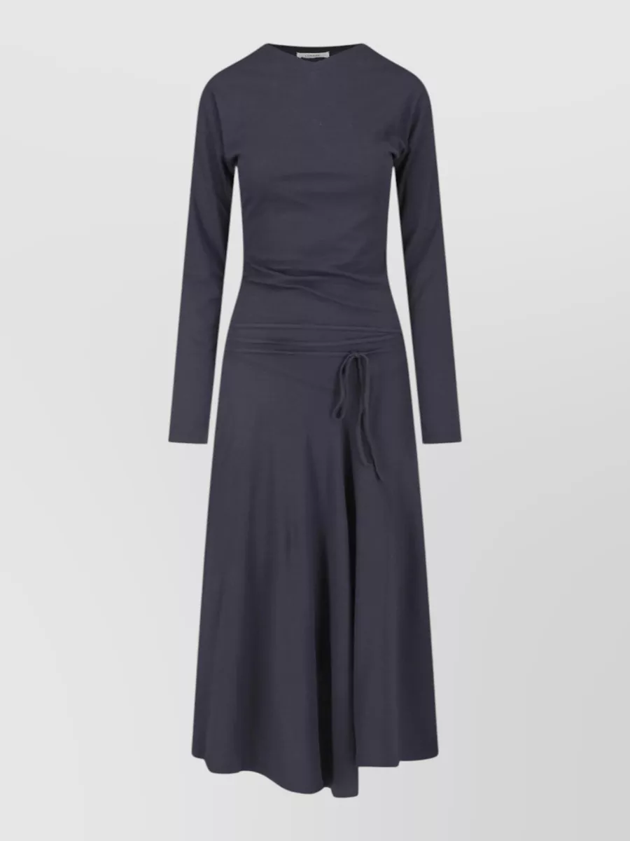 Lemaire cotton draped flared midi dress