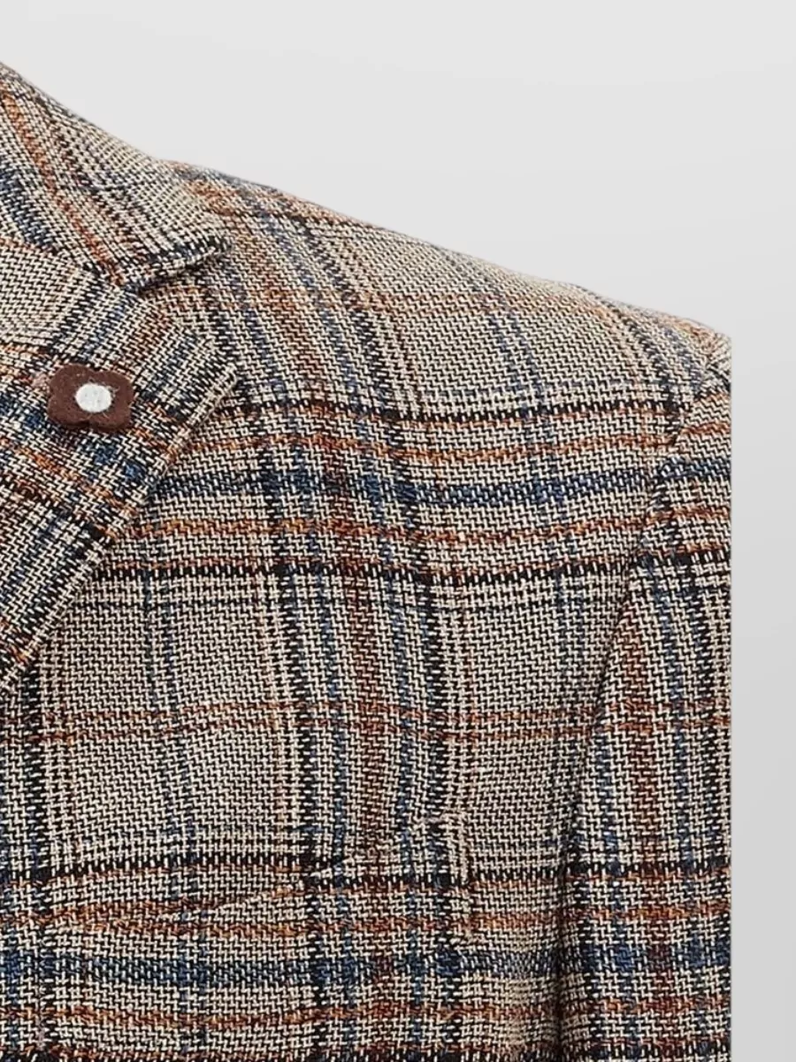 Lardini Linen Checked Blazer